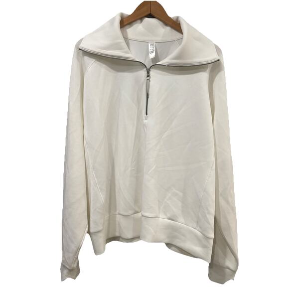 Spanx Women's White AirEssentials Half Zip Sweater Size 3X - Picture 1 of 4